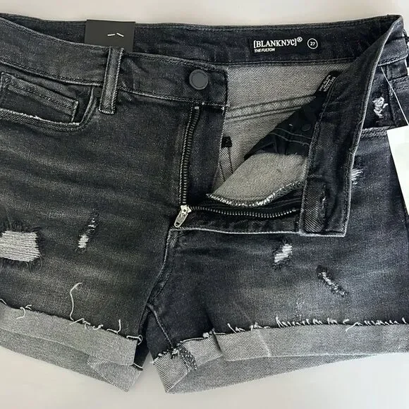 NWT BLANK NYC The Fulton Roll Up Short in Sneak Preview Size 27 - Picture 10 of 11